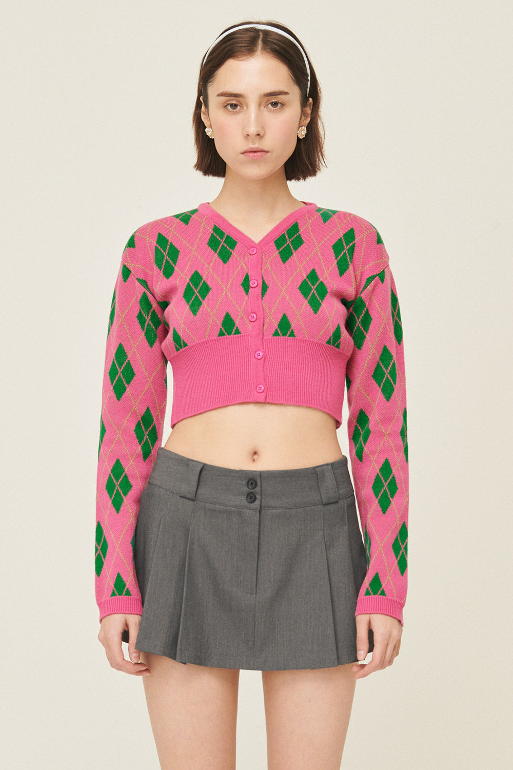 storets.com Loretta Highteen Argyle Cardigan