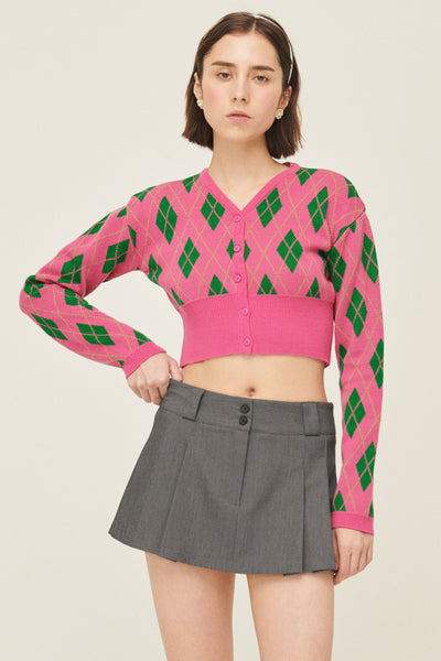 storets.com Loretta Highteen Argyle Cardigan