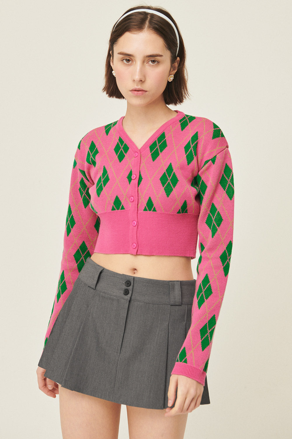 storets.com Loretta Highteen Argyle Cardigan