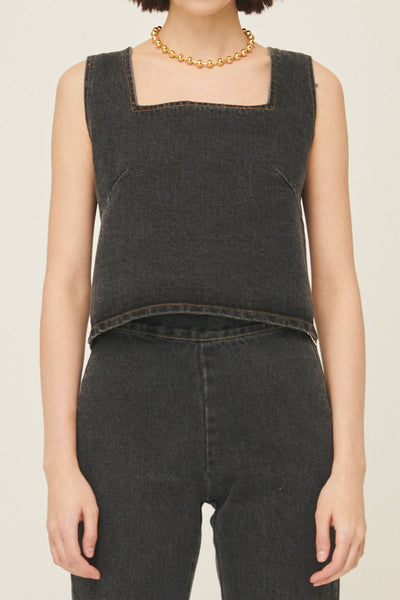 storets.com Harper Sleeveless Denim Top