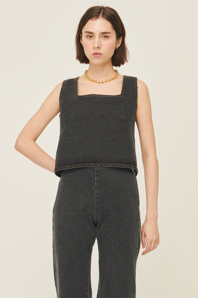 storets.com Harper Sleeveless Denim Top