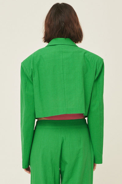 storets.com Sabrina Cropped Handkerchief Blazer