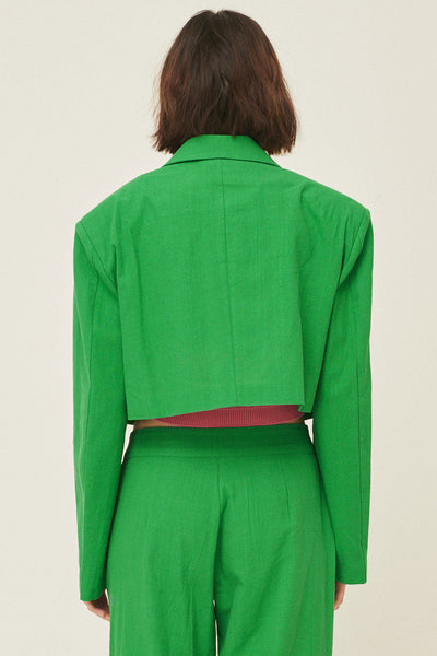 storets.com Sabrina Cropped Handkerchief Blazer