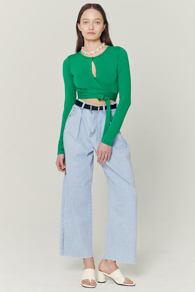 storets.com Mely Buttoned Wrap Top