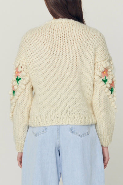 storets.com Lily Floral Embroidered Knit Cardigan