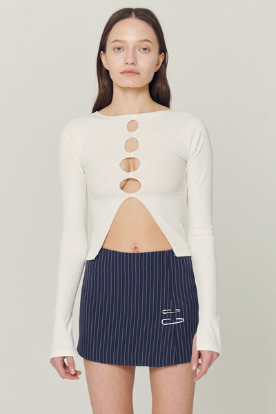 storets.com Remi Front Holes Ribbed Top