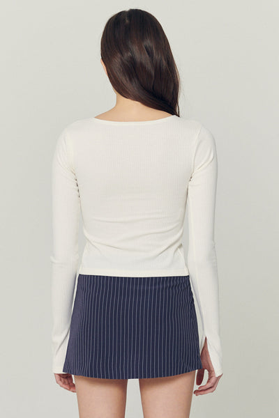 storets.com Remi Front Holes Ribbed Top