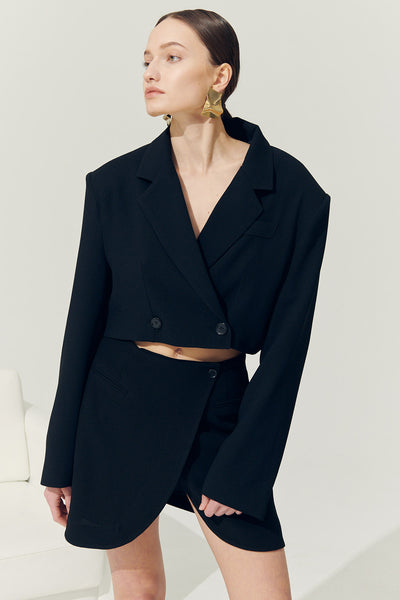 storets.com Re:born Eva Tulip Wrap Mini Skirt