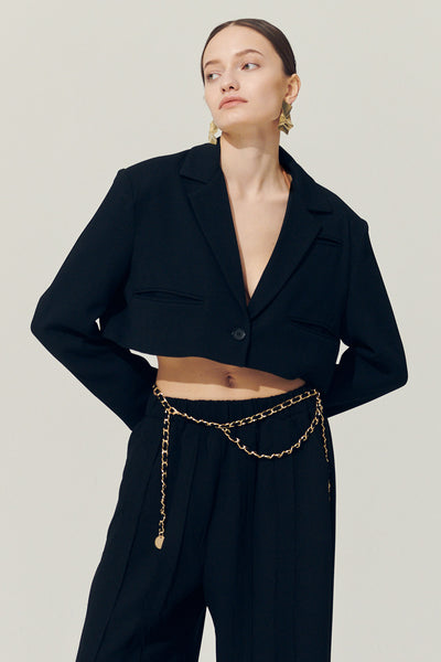 storets.com Re:born Daisy One Button Crop Blazer