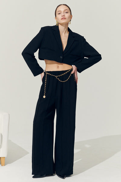 storets.com Re:born Daisy One Button Crop Blazer