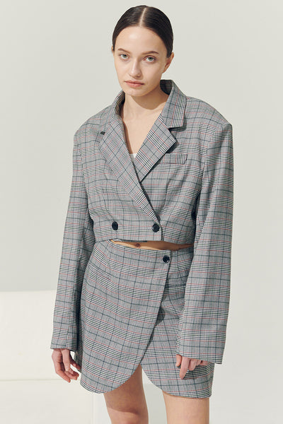 storets.com Re:born Eva Two Button Blazer in Plaid
