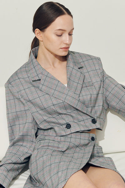 storets.com Re:born Eva Two Button Blazer in Plaid