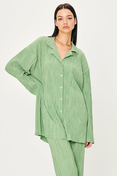 storets.com Maria Oversized Plisse Shirt