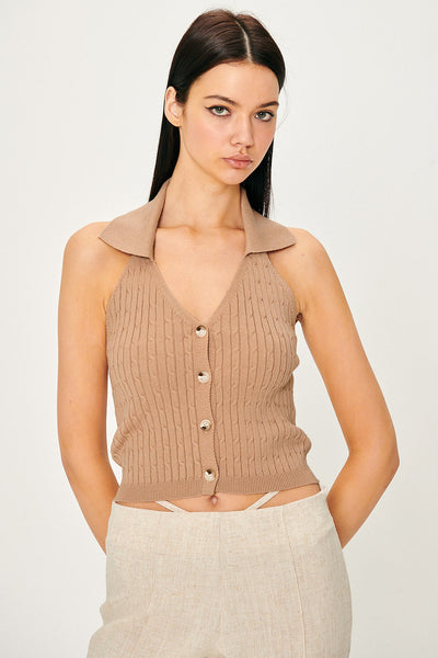 storets.com Avery Knitted Halter Neck Top
