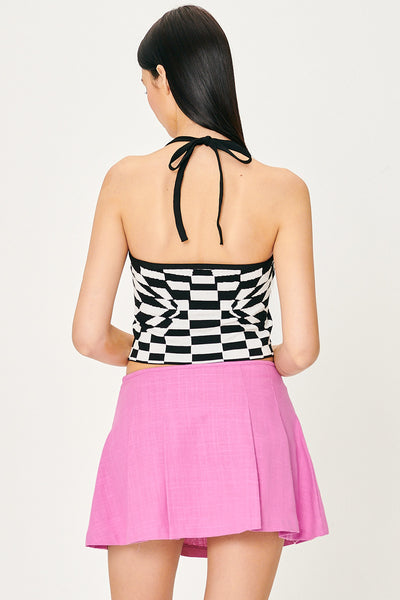 storets.com Skyler Checkerboard Halter Top