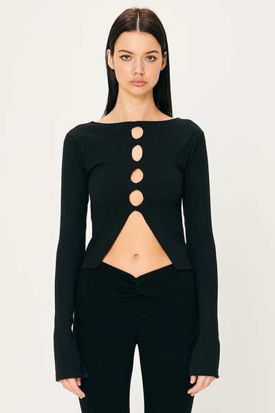 storets.com Remi Front Holes Ribbed Top