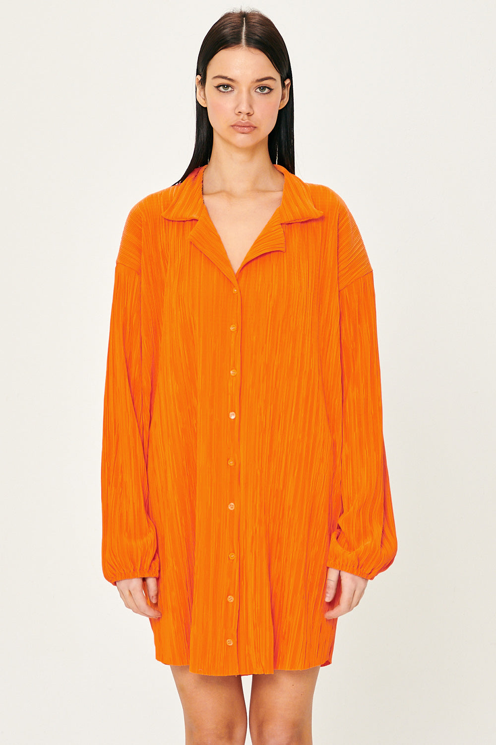 storets.com Sandra Plisse Shirt Dress