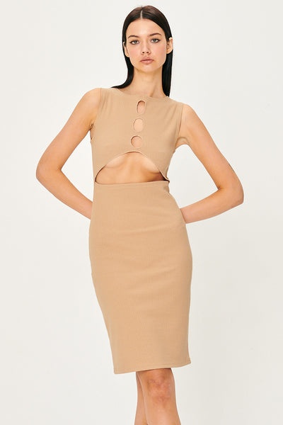 storets.com Samantha Back Cut-Out Midi Dress
