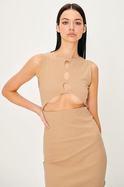 storets.com Samantha Back Cut-Out Midi Dress