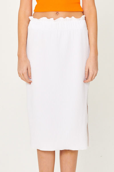 storets.com Gabriela Lettuce Hem Midi Skirt