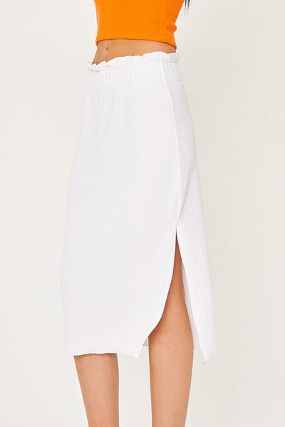 storets.com Gabriela Lettuce Hem Midi Skirt