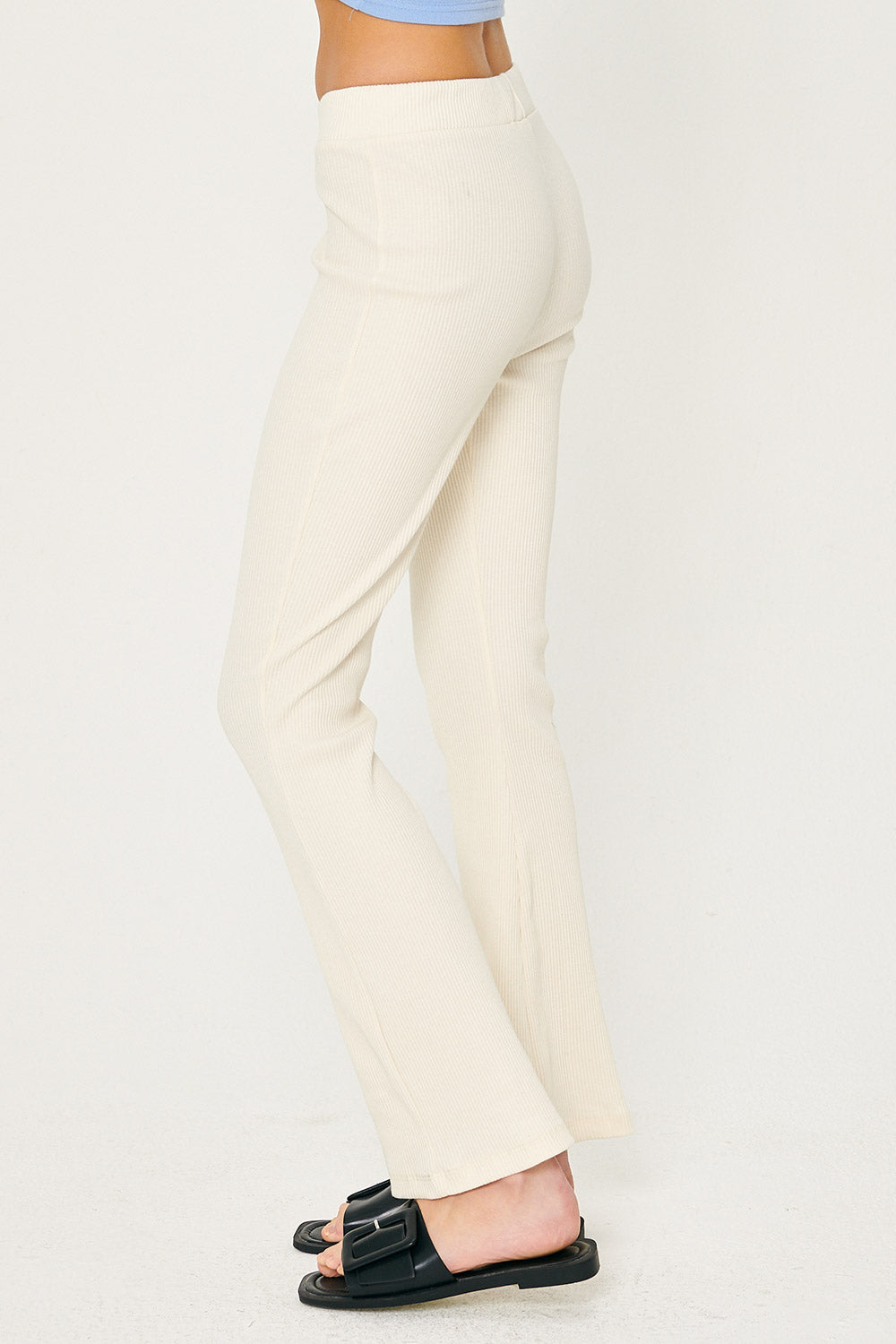 storets.com Ava Ribbed Bootcut Pants