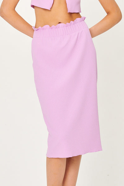 storets.com Gabriela Lettuce Hem Midi Skirt