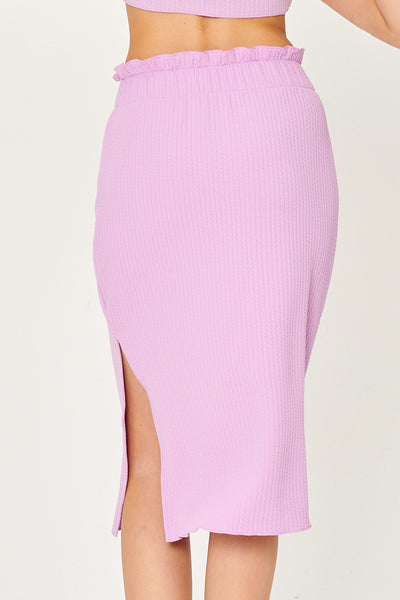 storets.com Gabriela Lettuce Hem Midi Skirt