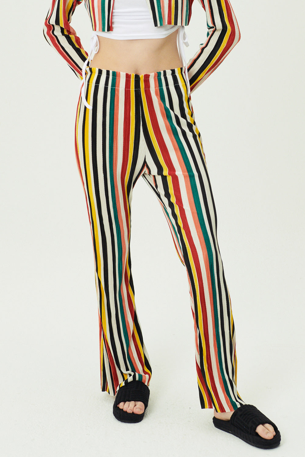 storets.com Nadua Striped Plisse Pants