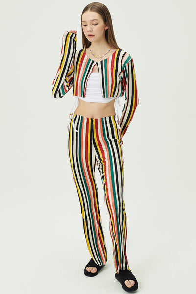 storets.com Nadua Striped Plisse Cardigan