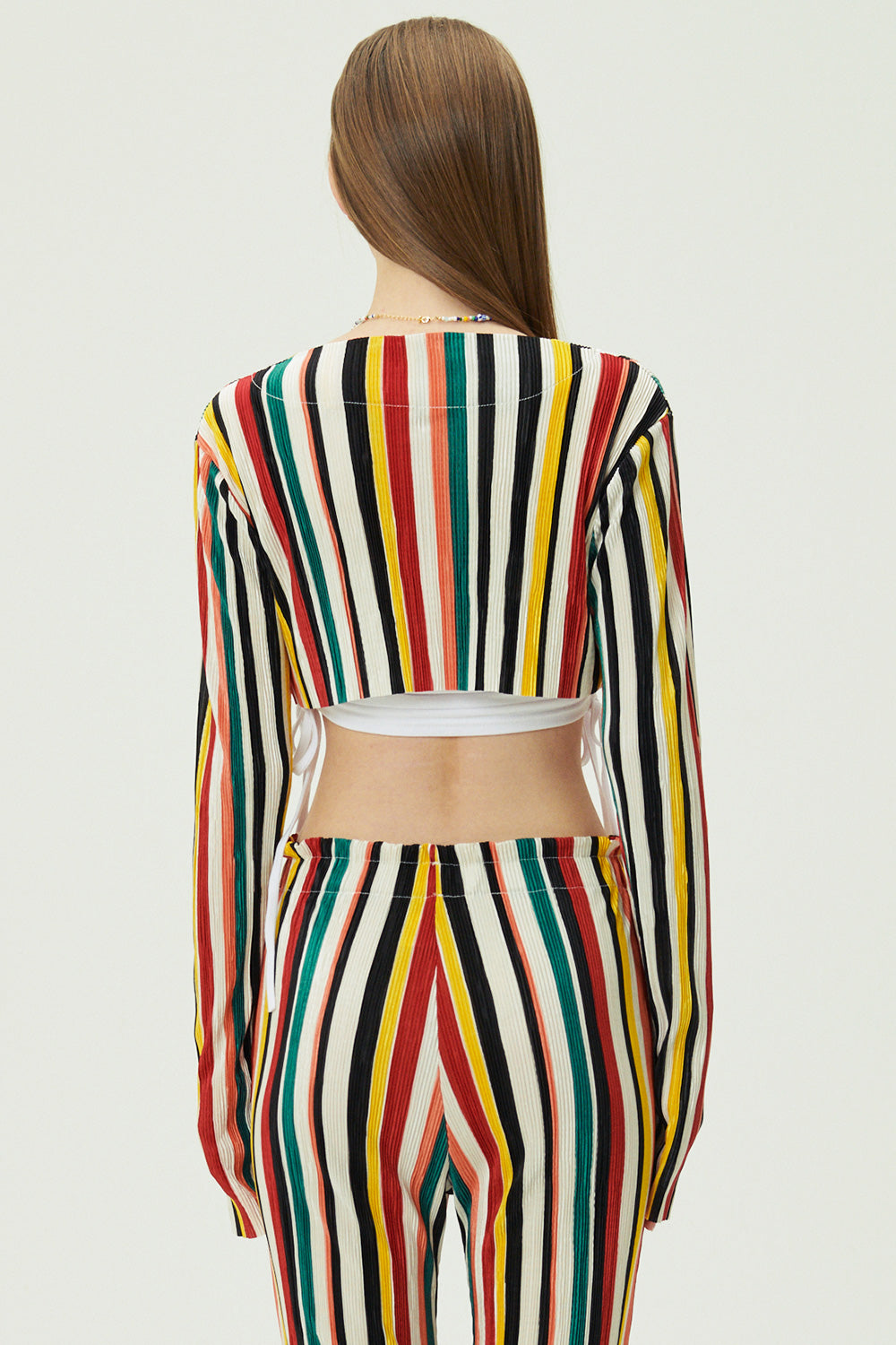 storets.com Nadua Striped Plisse Cardigan