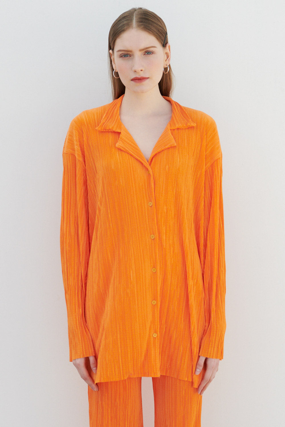 storets.com Maria Oversized Plisse Shirt