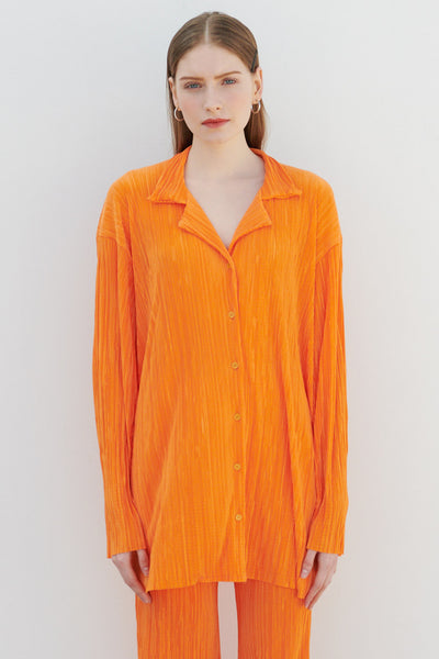 storets.com Maria Oversized Plisse Shirt