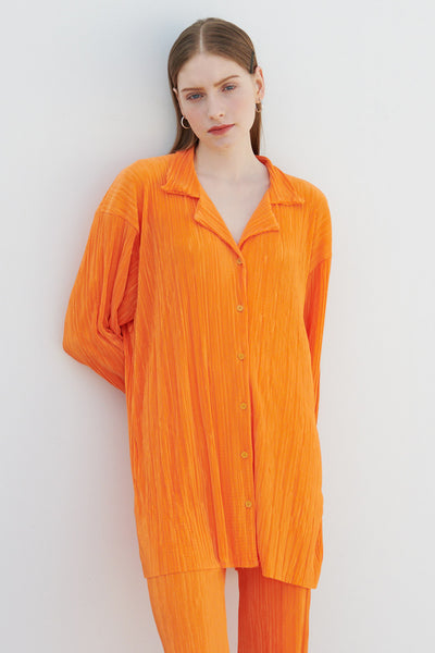 storets.com Maria Oversized Plisse Shirt