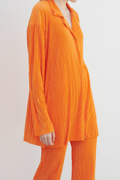 storets.com Maria Oversized Plisse Shirt