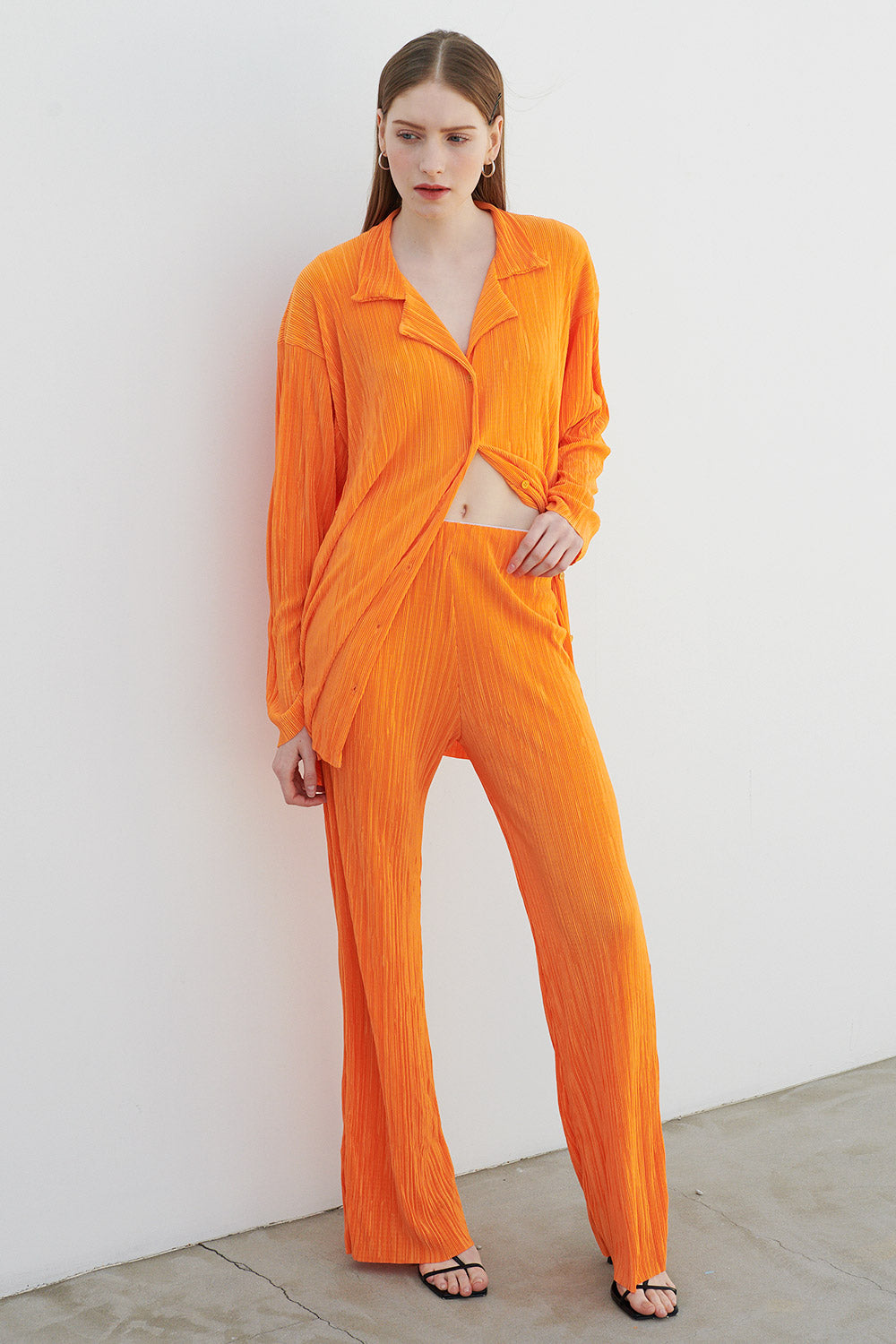 storets.com Maria Oversized Plisse Shirt