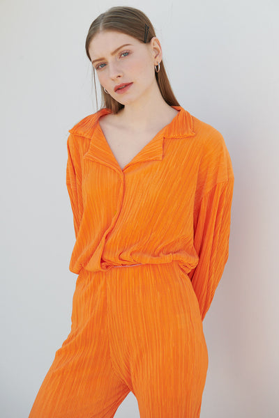 storets.com Maria Oversized Plisse Shirt