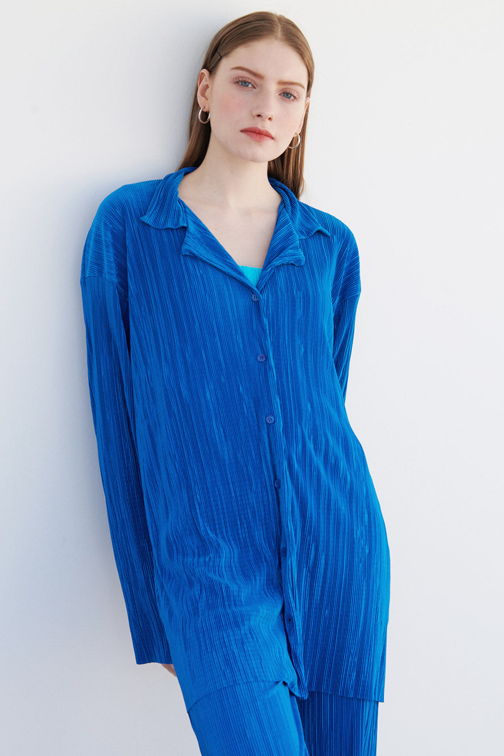 storets.com Maria Oversized Plisse Shirt