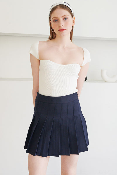 storets.com Francesca Ribbed Bustier Top