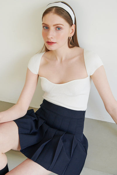 storets.com Francesca Ribbed Bustier Top