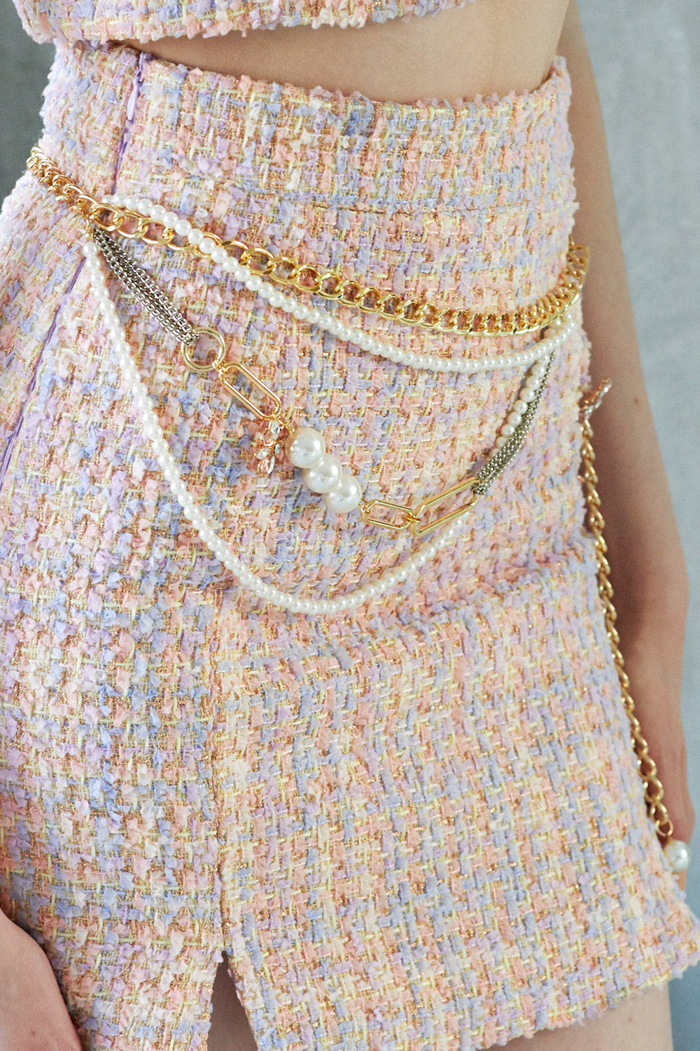 storets.com Luz Pearl Gold Chain Belt