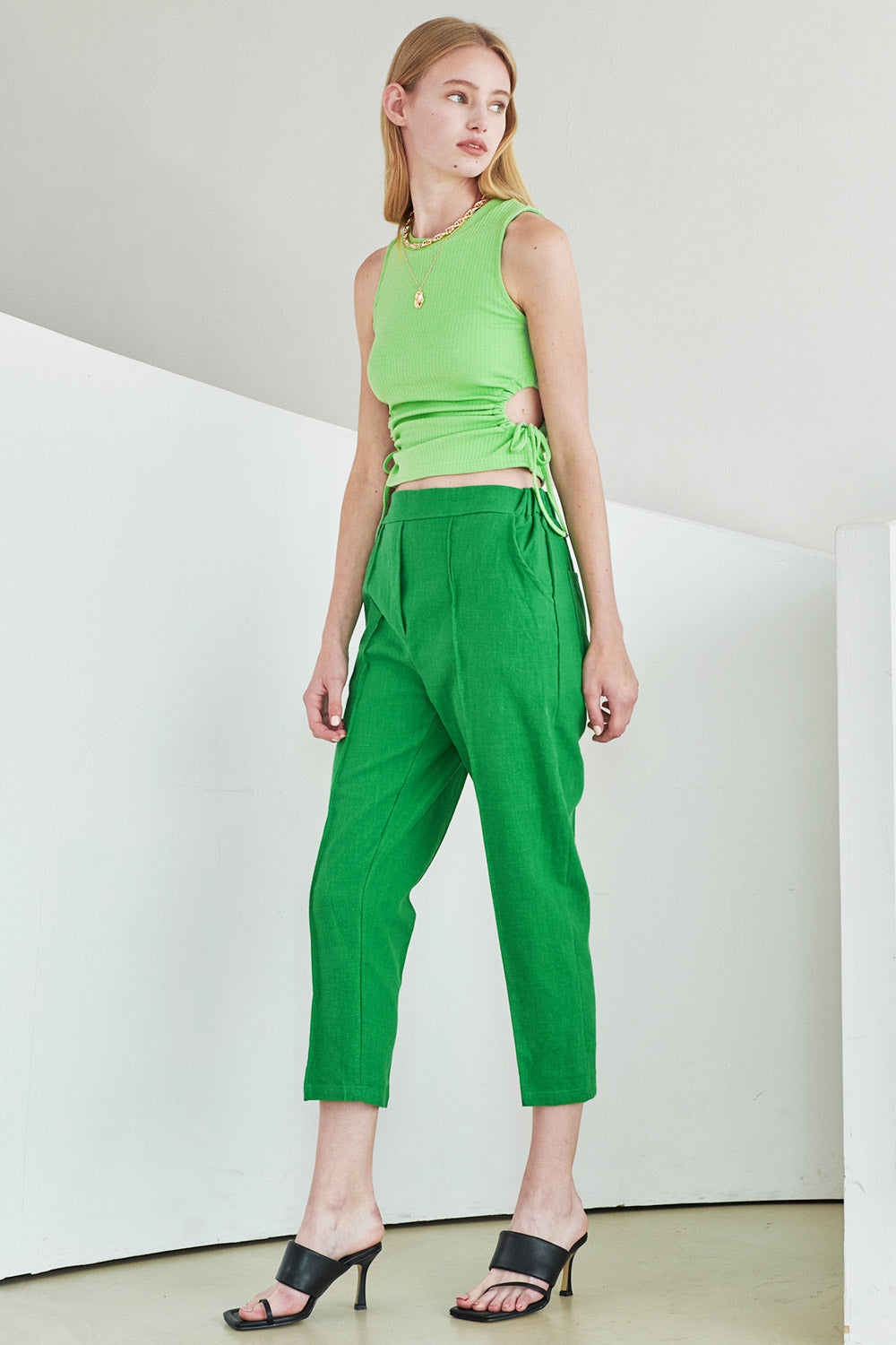 storets.com Elinor Linen Straight-Leg Pants