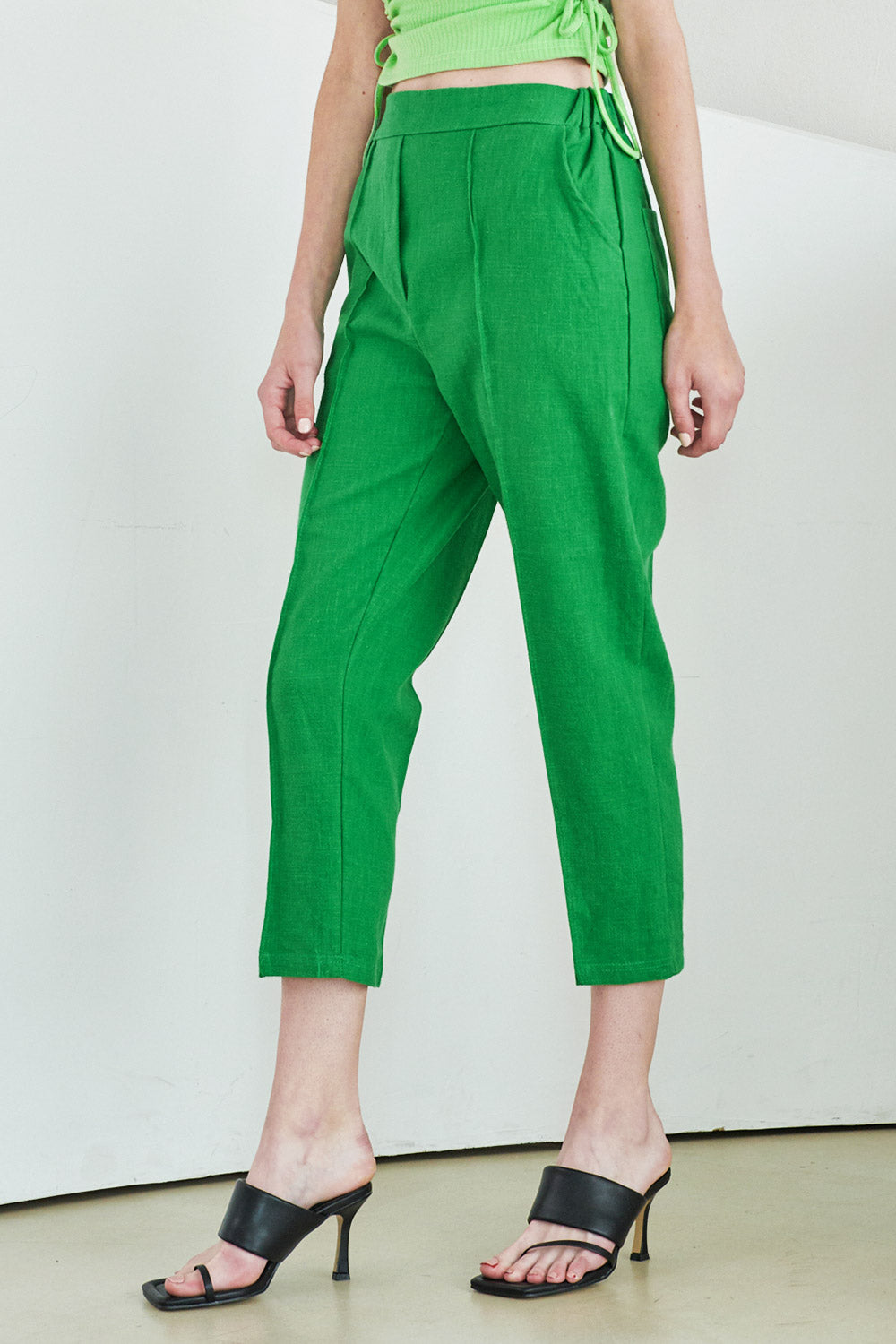 storets.com Elinor Linen Straight-Leg Pants