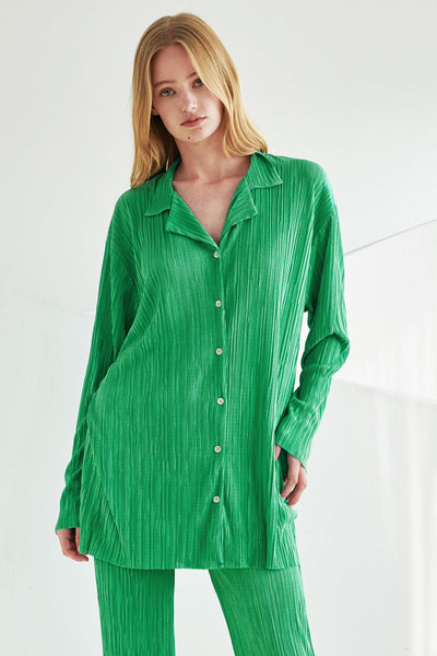 storets.com Maria Oversized Plisse Shirt