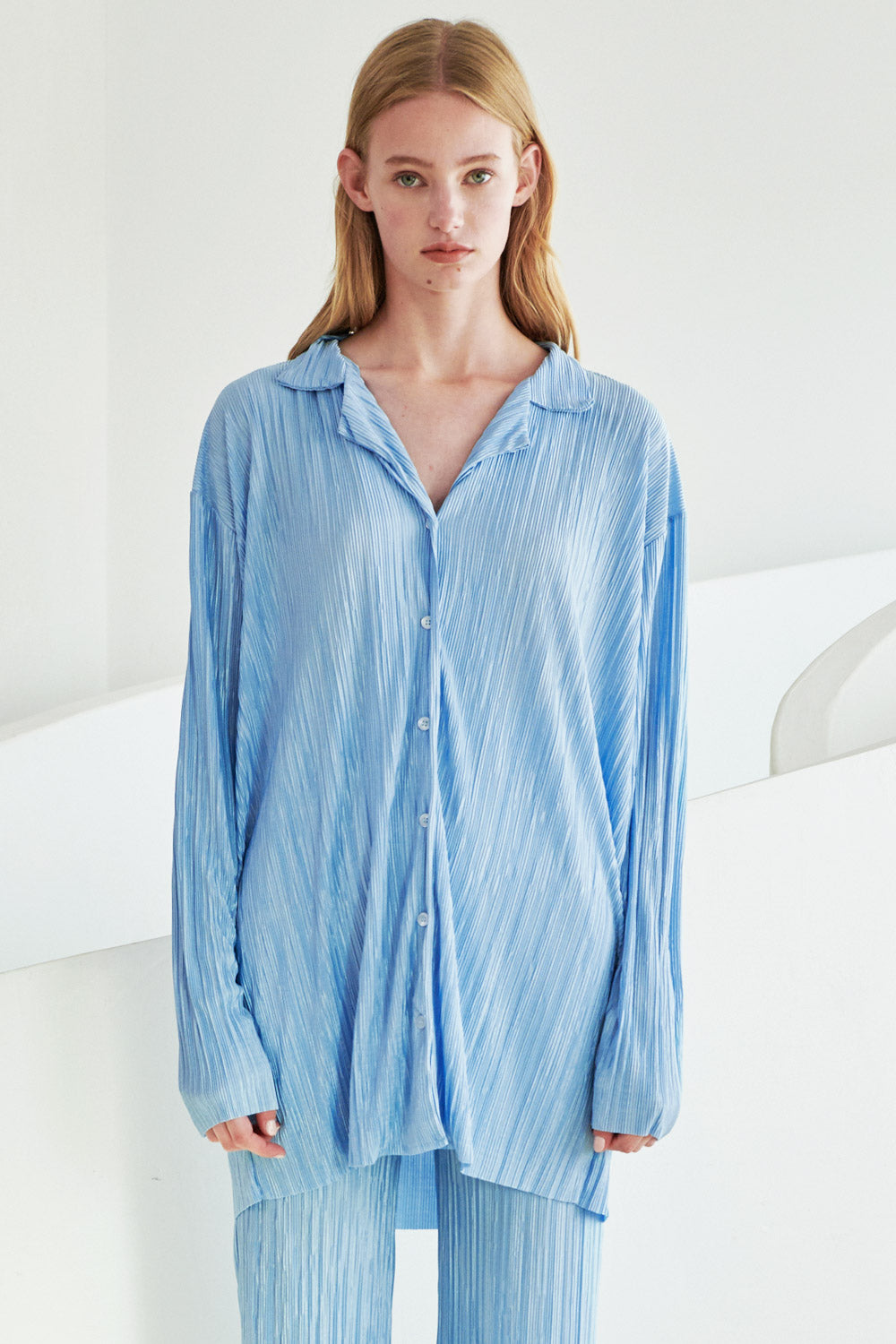 storets.com Maria Oversized Plisse Shirt