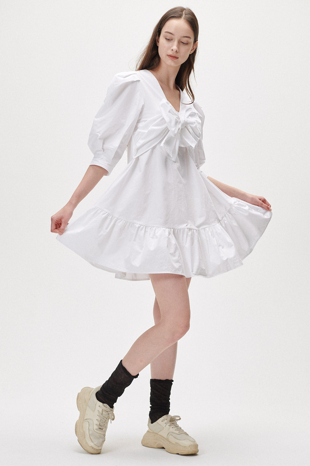 storets.com Cinthy Puff Sleeve Mini Dress