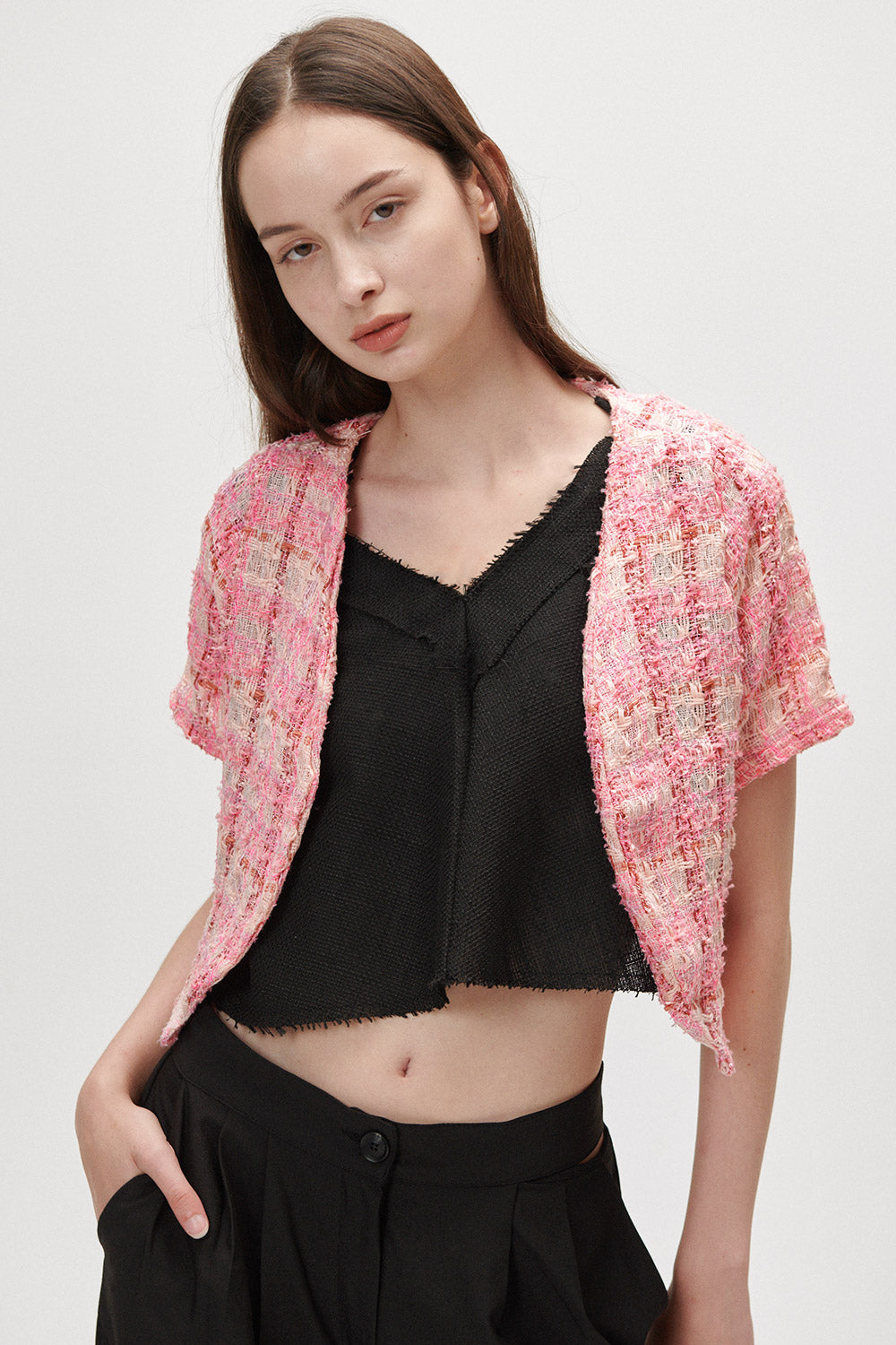 storets.com Allira Tweed Cropped Jacket
