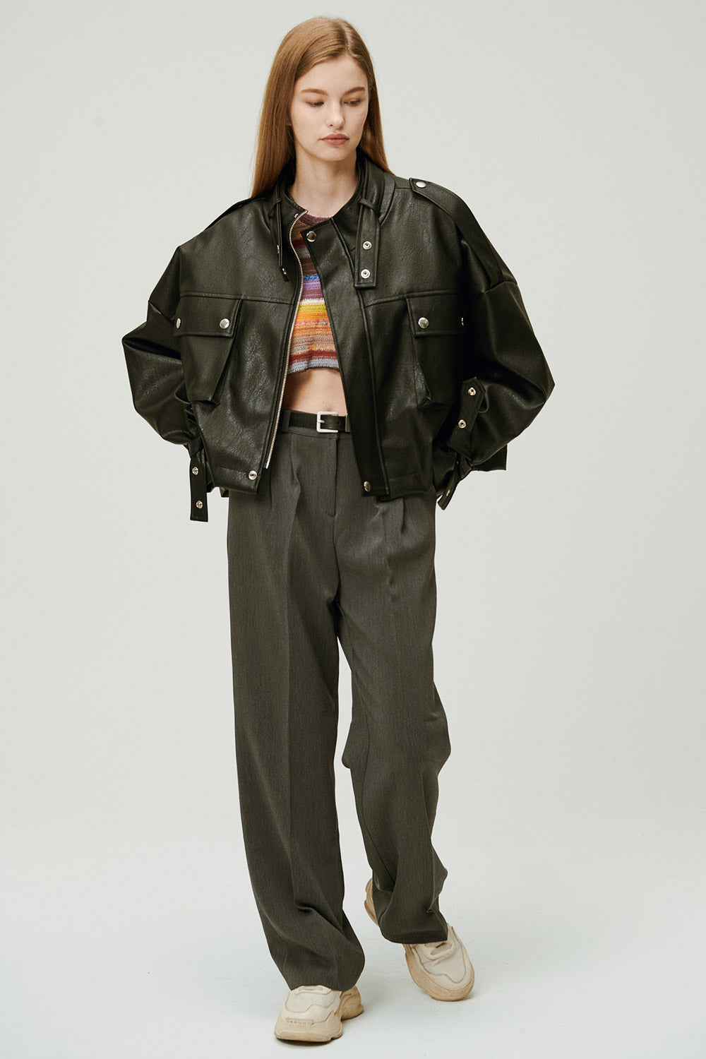 storets.com Naomi Oversized Pleather Jacket