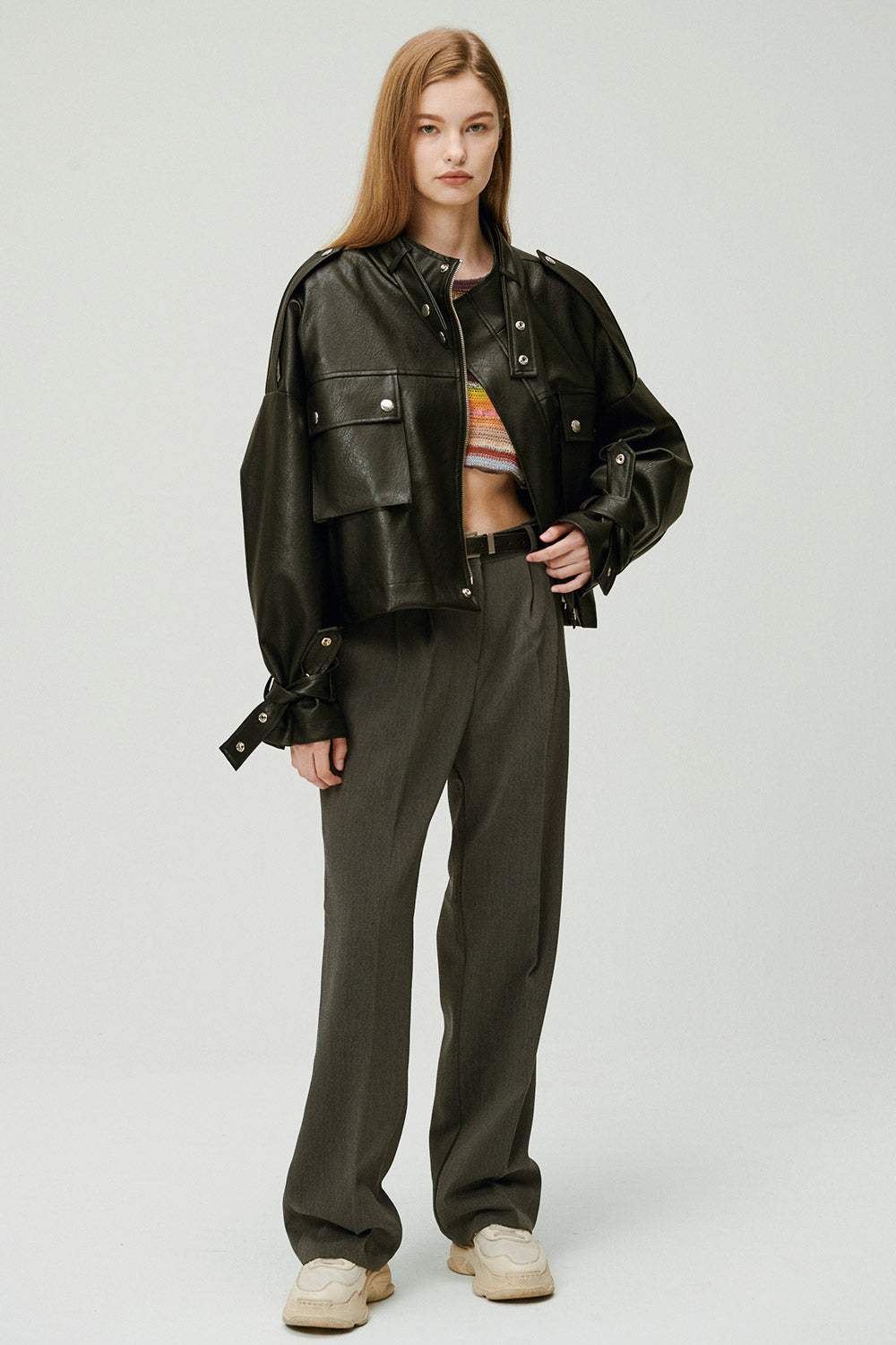 storets.com Naomi Oversized Pleather Jacket