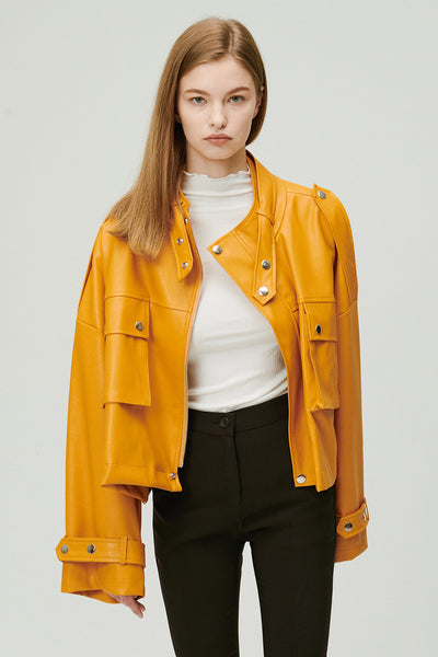 storets.com Naomi Oversized Pleather Jacket